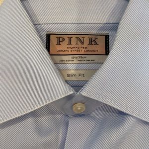 Thomas Pink Dress Shirt Slim Fit 15 1/2 39cm